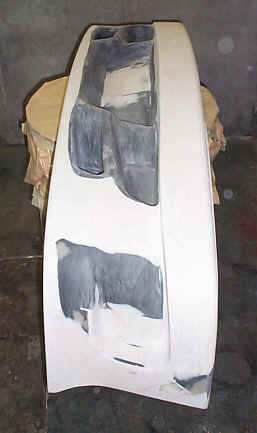 front bumper plug ready for priming