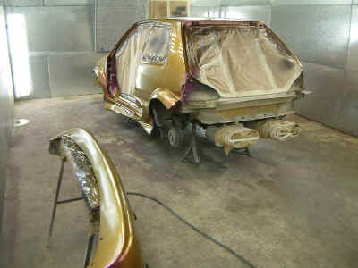 Finished colour change paint