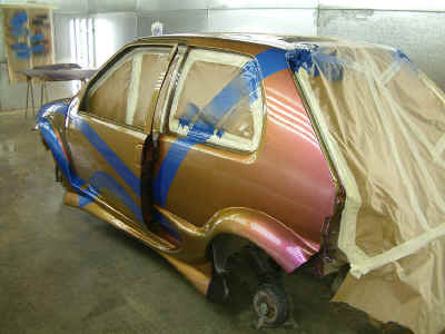Clear coat has now been painted