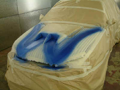 Painted blue and ready for demasking